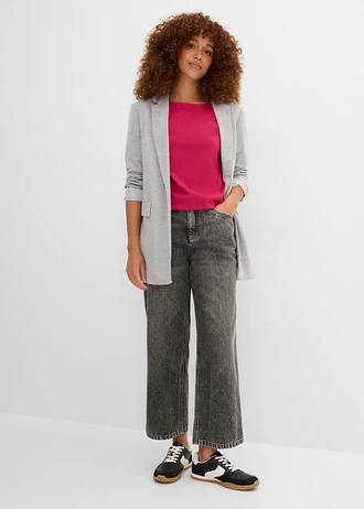 T-shirt van puur katoen, Kleur: bessenrood