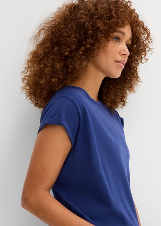 T-shirt van puur katoen • middernachtblauw • bonprix online shop