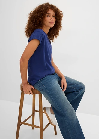 T-shirt van puur katoen • middernachtblauw • bonprix online shop