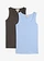 Tanktop (set van 2), Kleur: parelblauw+antraciet gemêleerd