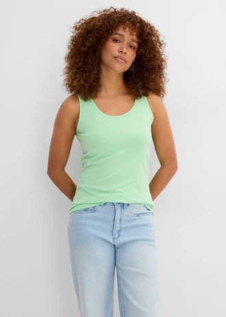 Tanktop (set van 2), Kleur: soft mint + zwart