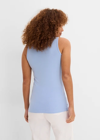 Tanktop (set van 2) • parelblauw+antraciet gemêleerd • bonprix online shop