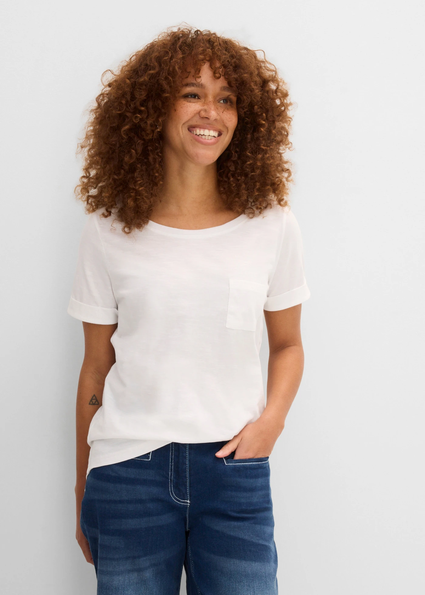 T-shirt van biologisch katoen • wit • bonprix online shop