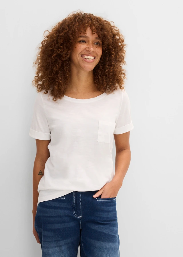 T-shirt 100% coton, Couleur: blanc