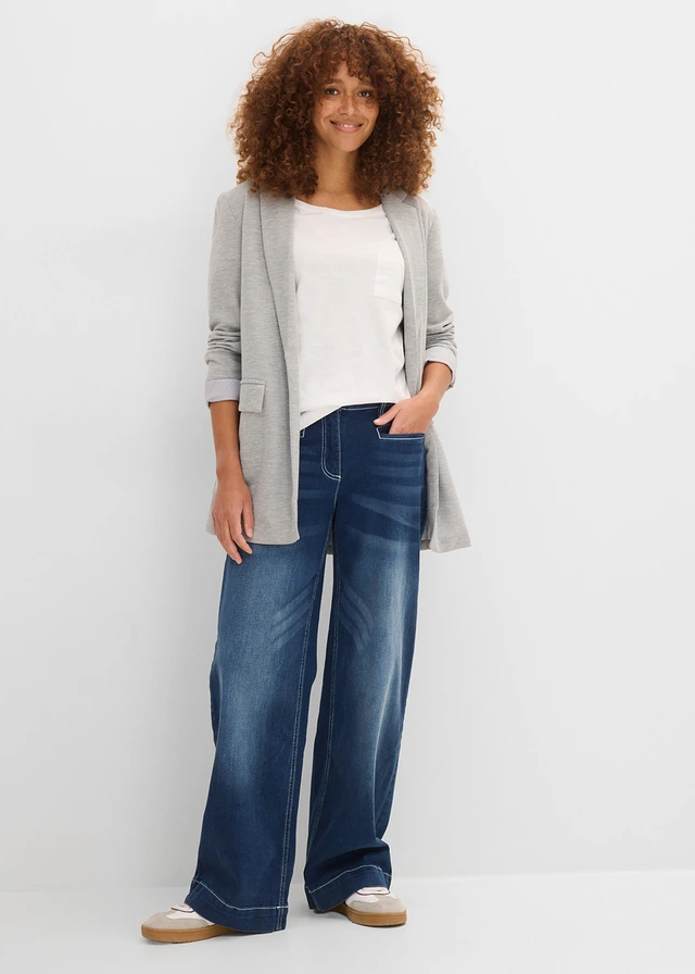 Bavlnené tričko z čistej bavlny modrá denim used