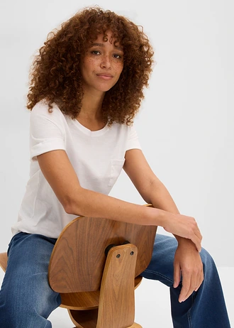 T-shirt van biologisch katoen • wit • bonprix online shop