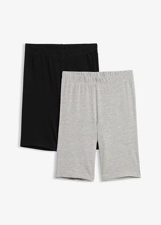 Lot de 2 cyclistes • gris clair chiné + noir • Boutique bonprix