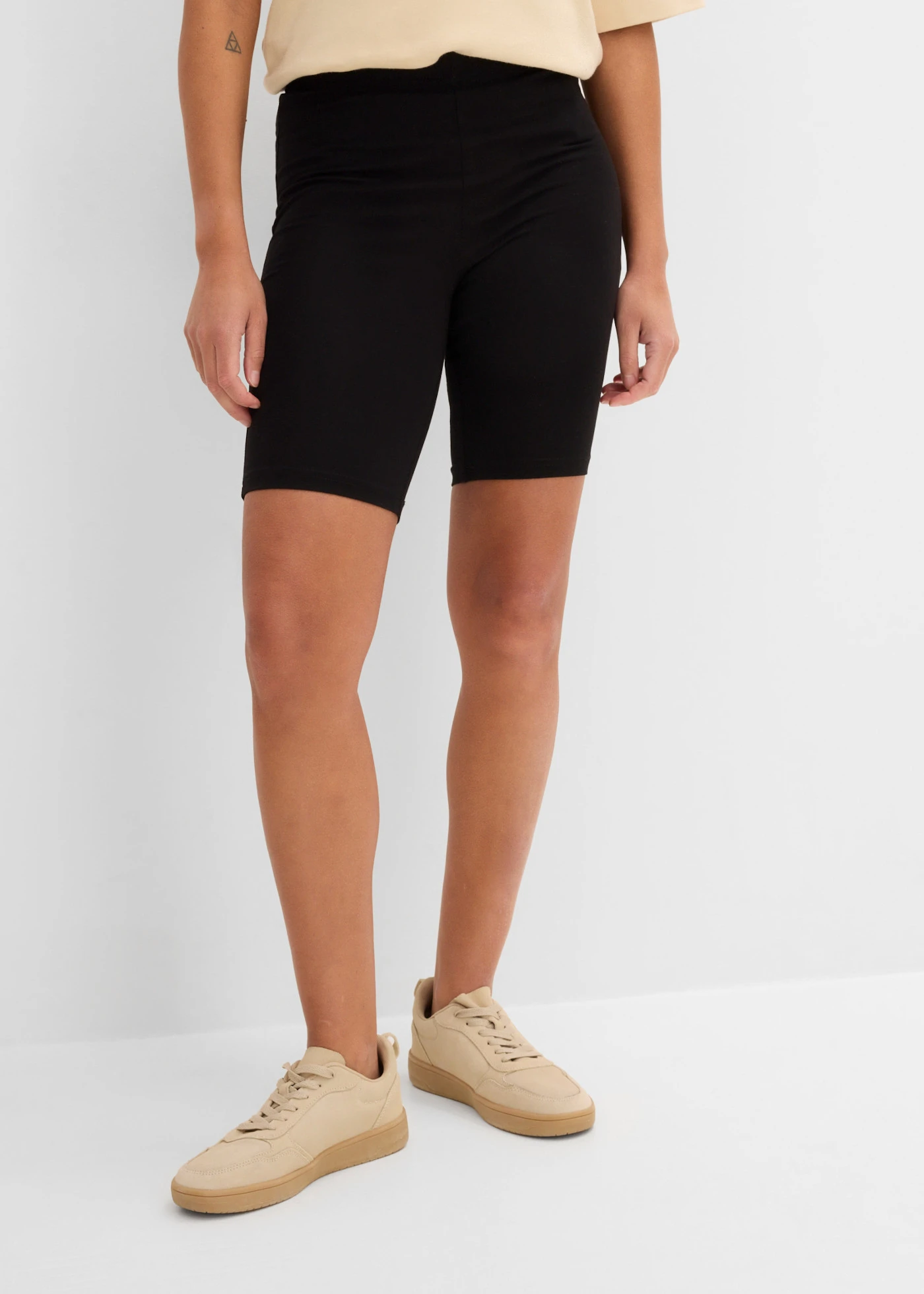 Korte legging (set van 2) • wit+zwart • bonprix online shop