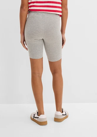 Korte legging (set van 2) • lichtgrijs gemêleerd+zwart • bonprix online shop