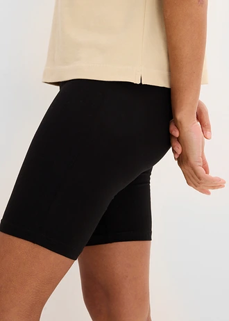 Korte legging (set van 2) • wit+zwart • bonprix online shop