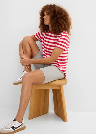 Korte legging (set van 2) • lichtgrijs gemêleerd+zwart • bonprix online shop