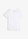 Tricou cu decolteu în V, culoare: alb