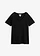 T-shirt met V-hals, Kleur: zwart