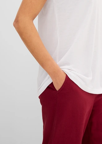 T-shirt met V-hals • wit • bonprix online shop