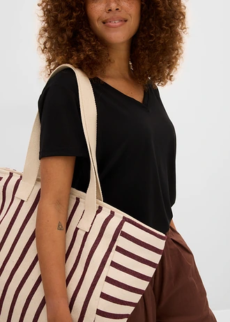 T-shirt met V-hals • zwart • bonprix online shop