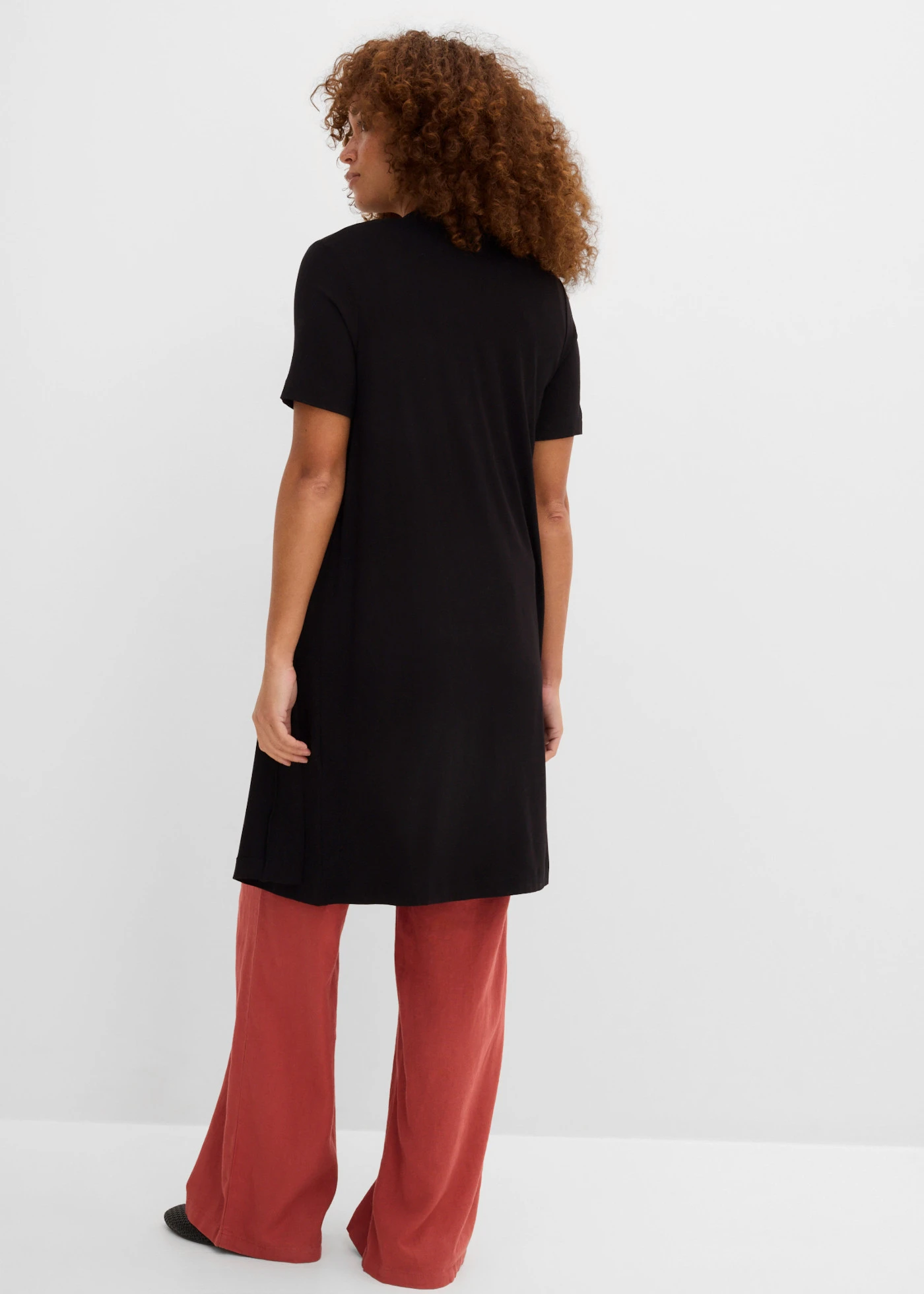 Shirtvest van zachte viscose • zwart • bonprix online shop