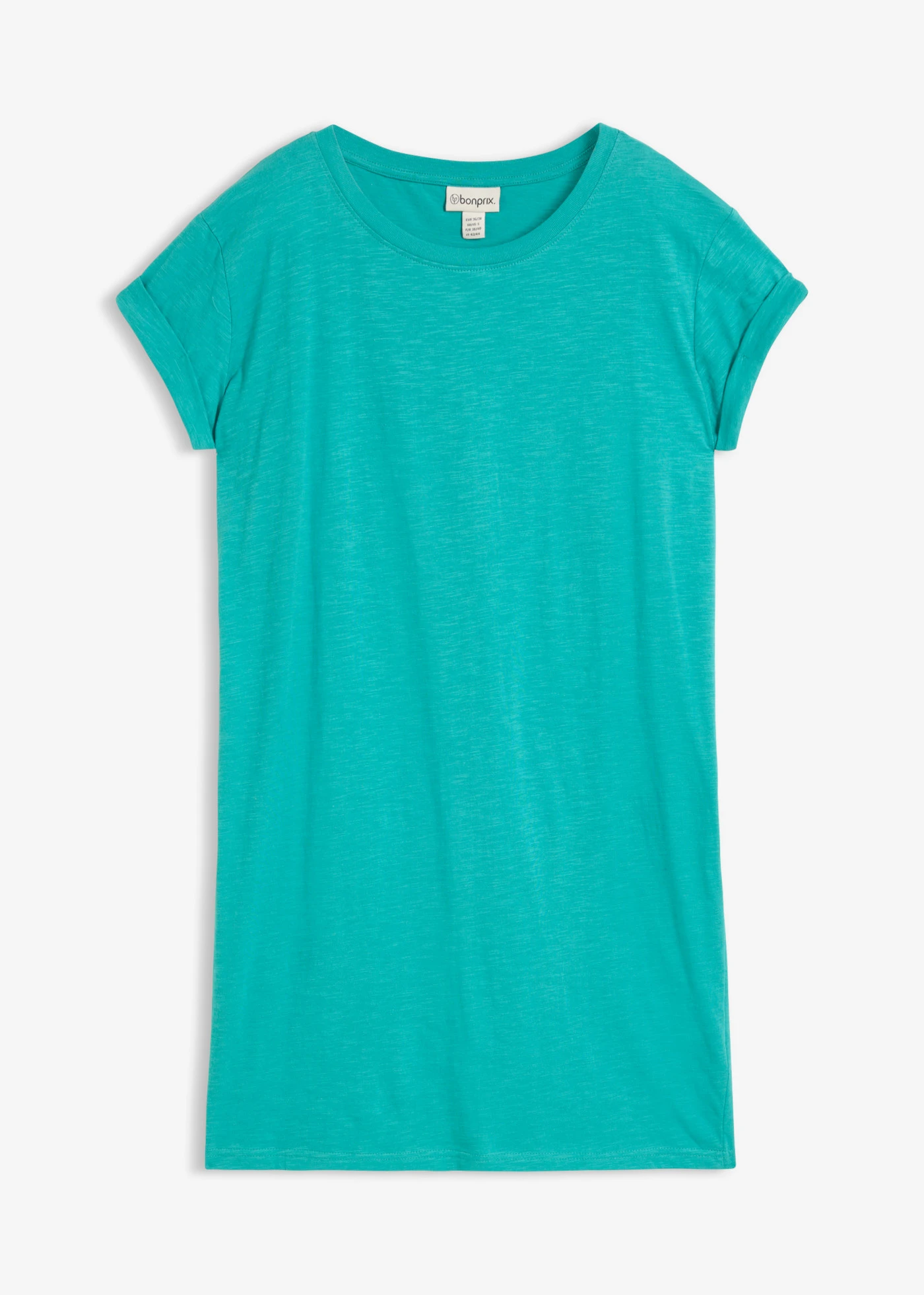 Jersey jurk met biologisch katoen • mat turkoois • bonprix online shop