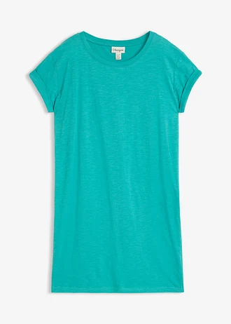Jersey jurk met biologisch katoen • mat turkoois • bonprix online shop