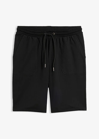 Bermude casual din bumbac 100%, culoare: negru