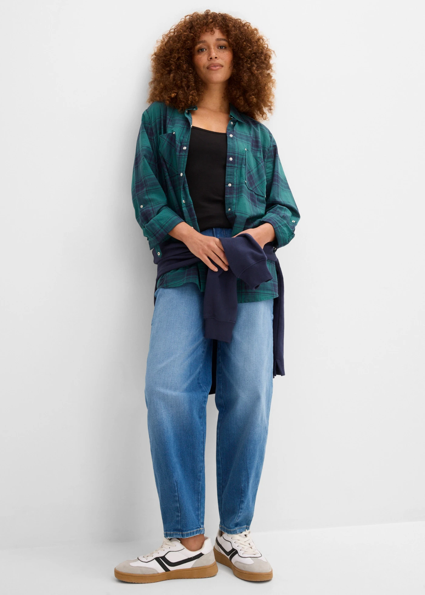 Lange spaghetti top met biologisch katoen (set van 2) • wit+zwart • bonprix online shop