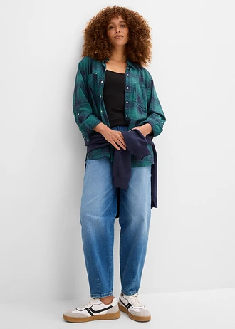 Lange spaghetti top met biologisch katoen (set van 2), Kleur: wit+zwart