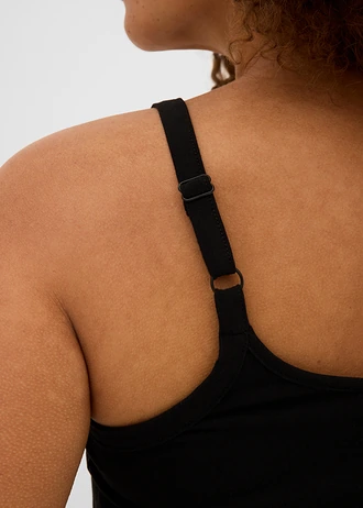 Lange spaghetti top met biologisch katoen (set van 2) • zwart • bonprix online shop