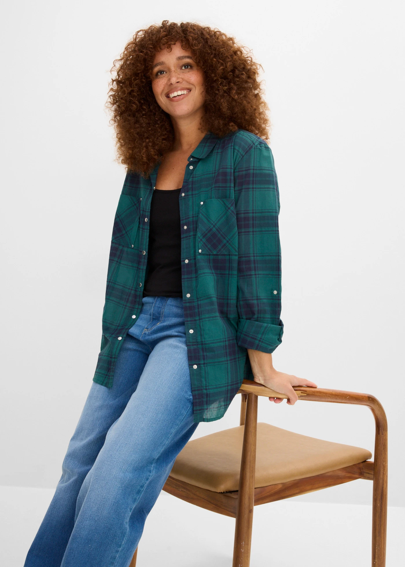 Lange spaghetti top met biologisch katoen (set van 2) • wit+zwart • bonprix online shop