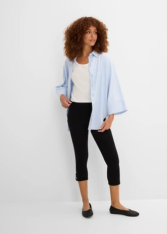 3/4 legging met turn-ups • zwart • bonprix online shop