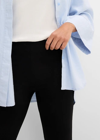 3/4 legging met turn-ups • zwart • bonprix online shop