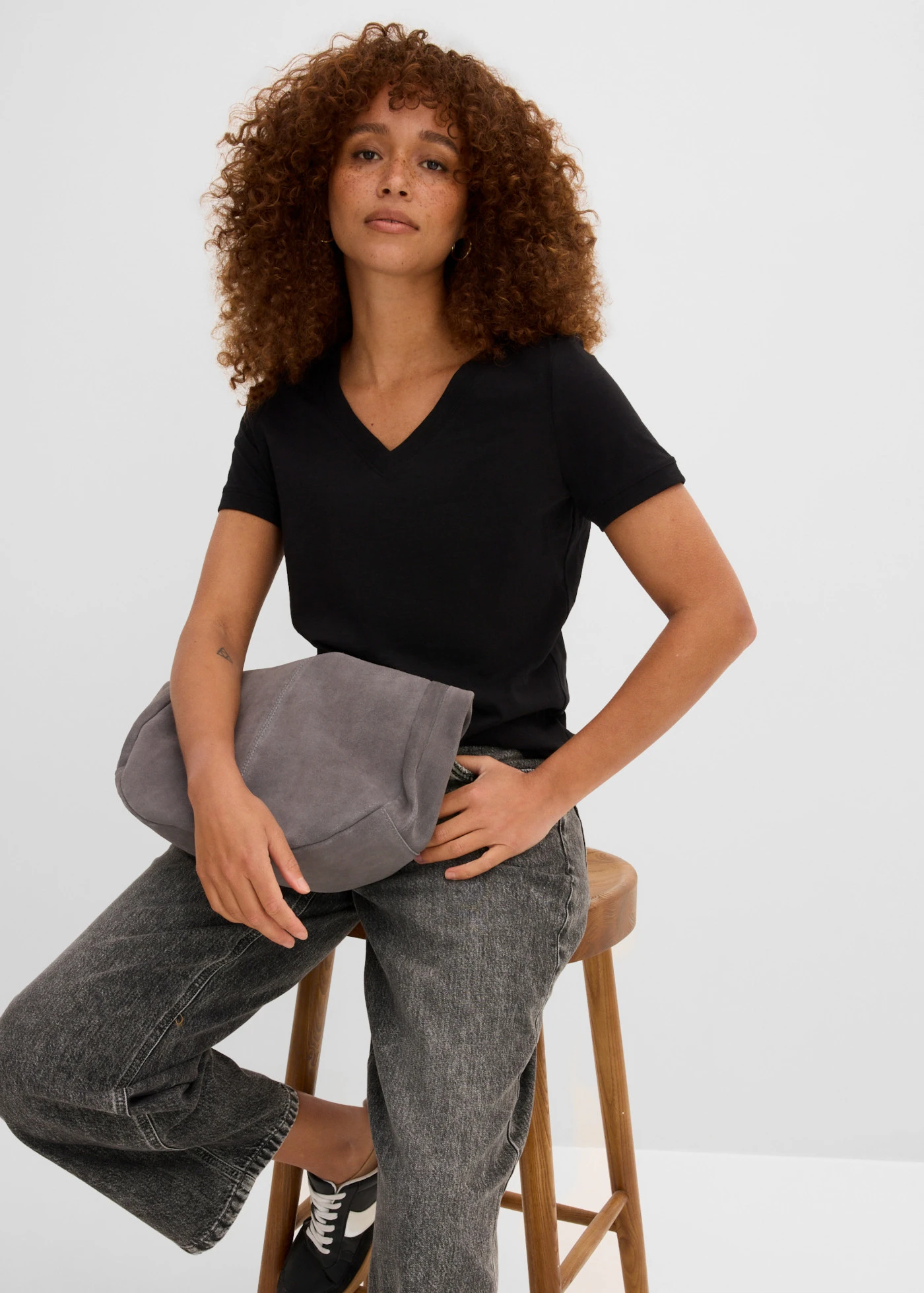 T-shirt van puur katoen • zwart • bonprix online shop