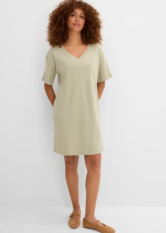 Oversized shirtjurk van katoen (set van 2) • donkerblauw+zeegras • bonprix online shop