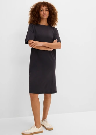 Oversized shirtjurk van katoen (set van 2), Kleur: zwart