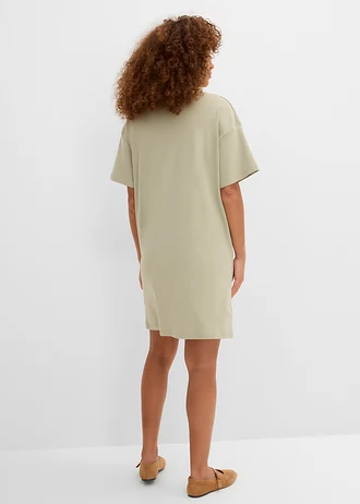 Lot de 2 robes oversize 100% coton • bleu foncé + gris vert • Boutique bonprix