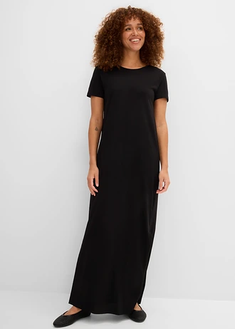 Robe longue 100% coton, Couleur: noir