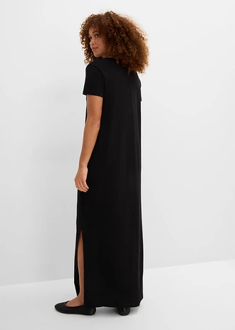Robe longue 100% coton, Couleur: noir