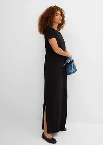 Robe longue 100% coton, Couleur: noir