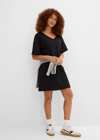 Lot de 2 robes oversize 100% coton, Couleur: noir
