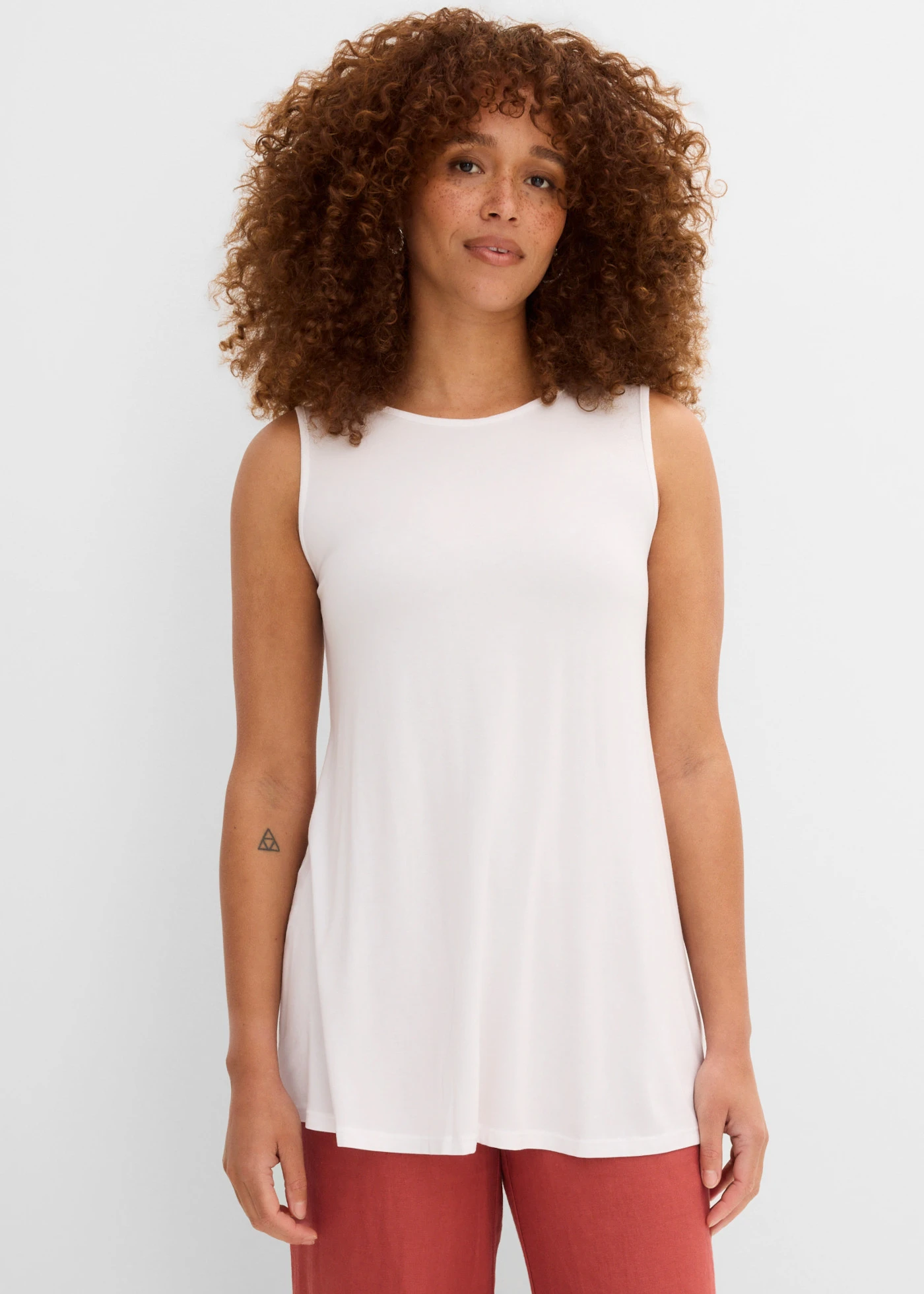 Lange top van zachte viscose (set van 2) • wit/zwart • bonprix online shop