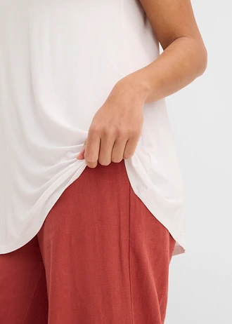 Lange top van zachte viscose (set van 2) • wit/zwart • bonprix online shop