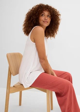 Lange top van zachte viscose (set van 2) • wit/zwart • bonprix online shop