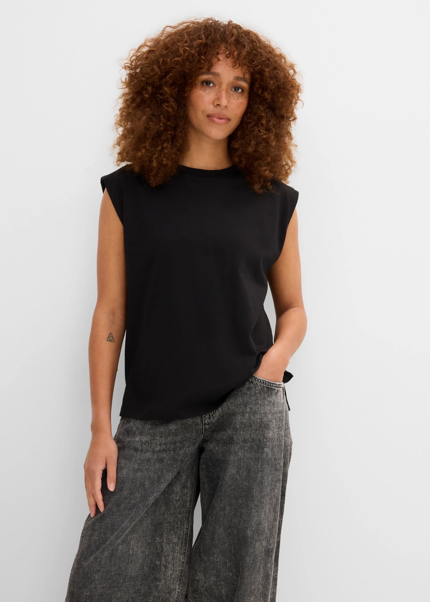 Overseized shirt van biologisch katoen • zwart • bonprix online shop