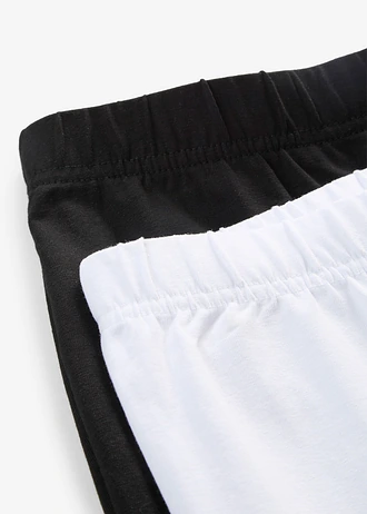 Slim fit capri legging (set van 2) • wit+zwart • bonprix online shop