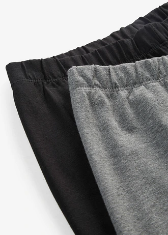 Capri legging (set van 2) • grijs-zwart • bonprix online shop