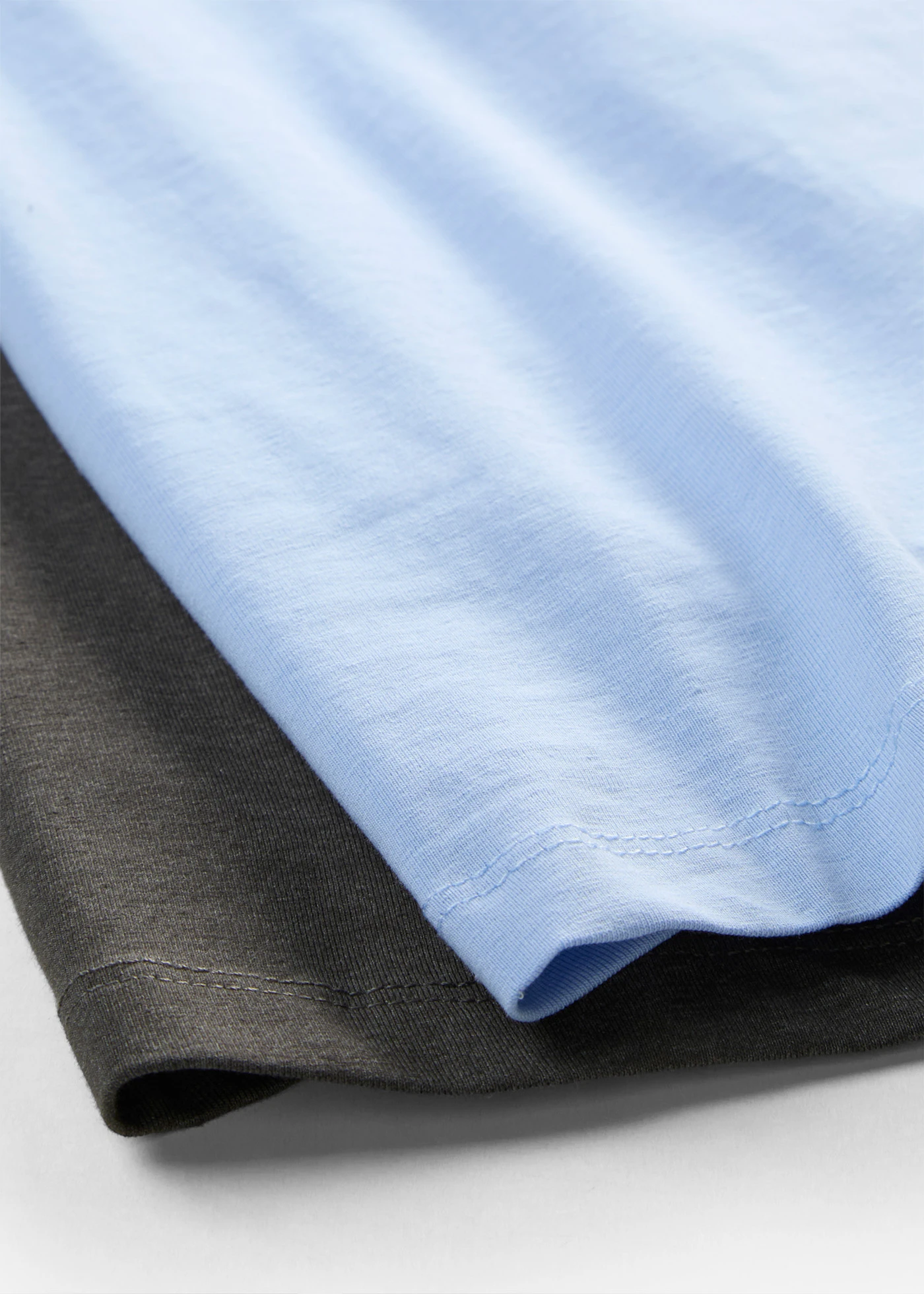 Ujjatlan póló (2 db-os csomag) • gyöngykék+antracitszürke melírozott • bonprix áruház