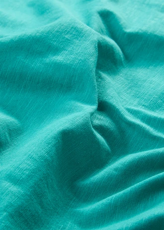 Jersey jurk van puur biologisch katoen • mat turkoois • bonprix online shop