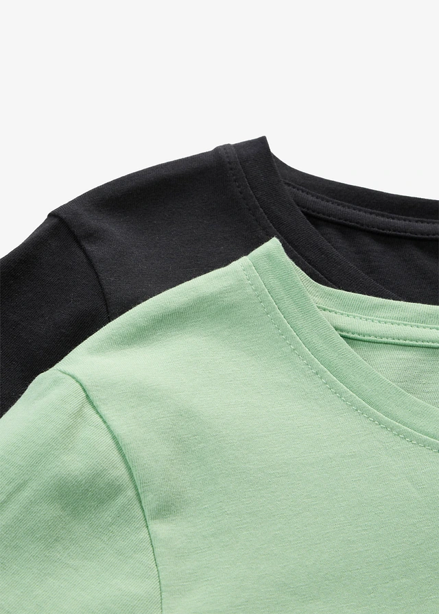 Jersey jurk van puur katoen (set van 2) • mint+zwart • product-page.page-title-suffix