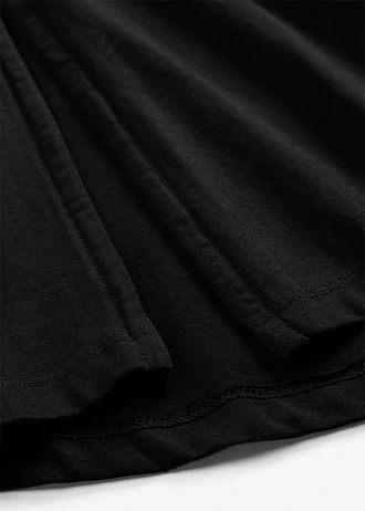 Katoenen maxi jurk met split • zwart • bonprix online shop
