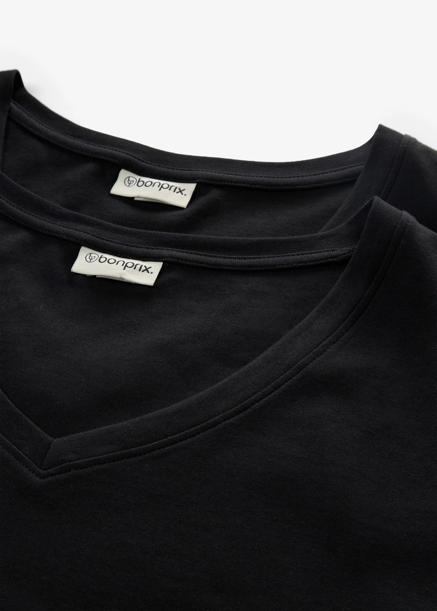 Shirtjurk met V-hals, oversized (set van 2) • zwart • bonprix online shop