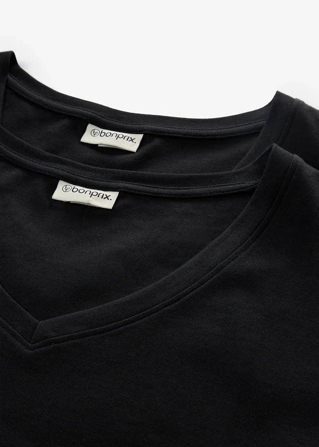 Shirtjurk met V-hals, oversized (set van 2) • zwart • product-page.page-title-suffix