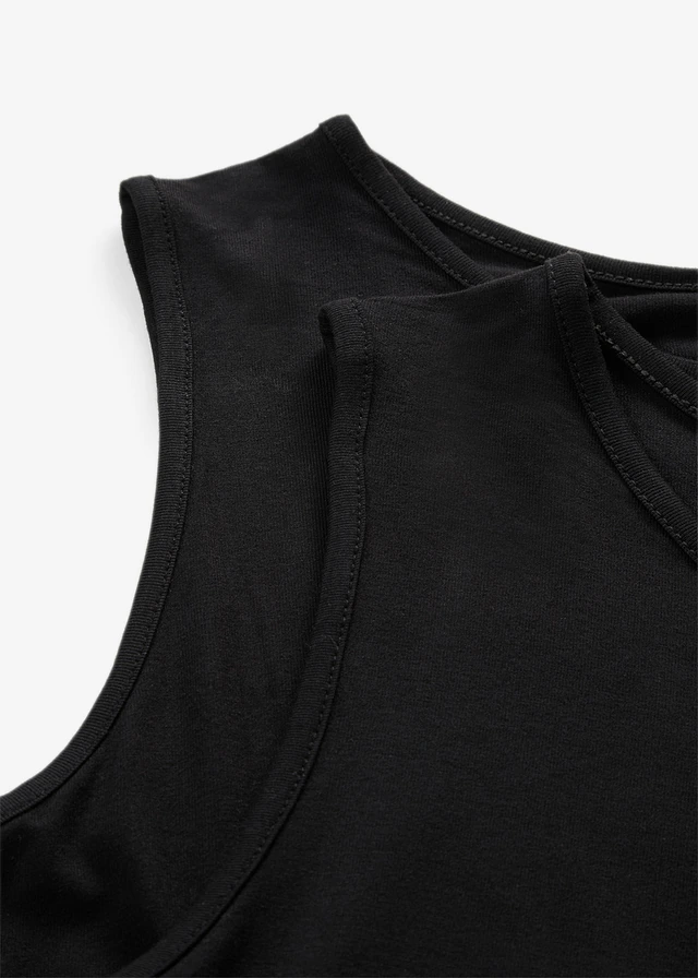 Lot de 2 débardeurs longs en viscose douce • noir • product-page.page-title-suffix